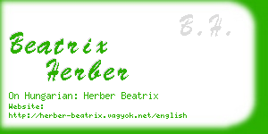 beatrix herber business card